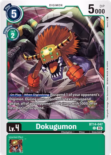 Dokugumon (BT14-047 C), Blast Ace — Digimon card price