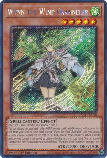 Wynn the Wind Channeler (Platinum Secret Rare) (RA01-EN018), 25th Anniversary Rarity Collection — Yu-Gi-Oh! card price
