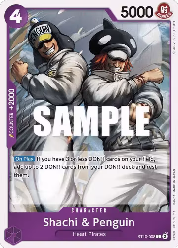 Shachi & Penguin (ST10-008), ST-10: Ultra Deck The Three Captains — One Piece card price