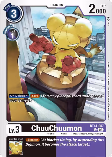 ChuuChuumon (BT14-057 C), Blast Ace — Digimon card price