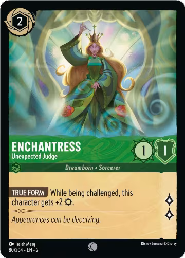Enchantress - Unexpected Judge (80/204), Rise of the Floodborn — Lorcana card price
