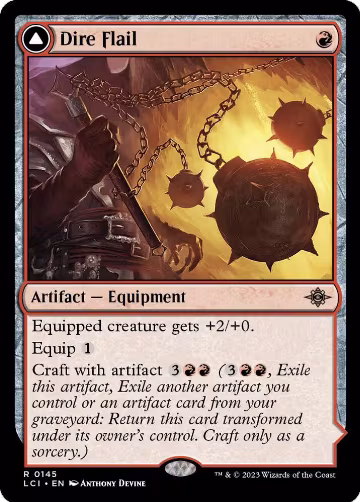 Dire Flail (145), The Lost Caverns of Ixalan — Magic card price