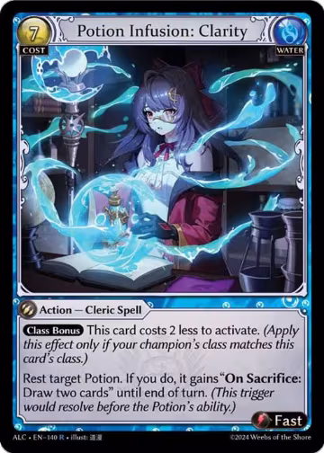 Potion Infusion: Clarity (140), Alchemical Revolution — Grand Archive card price