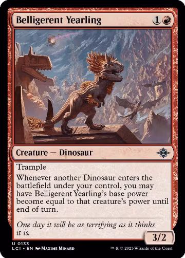 Belligerent Yearling (133), The Lost Caverns of Ixalan — Magic card price