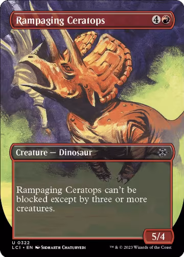 Rampaging Ceratops (Borderless) (322), The Lost Caverns of Ixalan — Magic card price