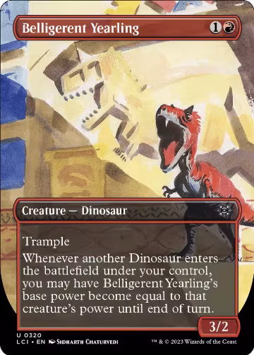 Belligerent Yearling (Borderless) (320), The Lost Caverns of Ixalan — Magic card price