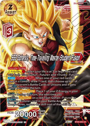 SS3 Gohanks, Time-Traveling Master-Student Fusion (BT23-003), Perfect Combination — DB Super card price