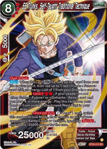 SS Trunks, Self-Taught Traditional Technique (BT23-015), Perfect Combination — DB Super card price