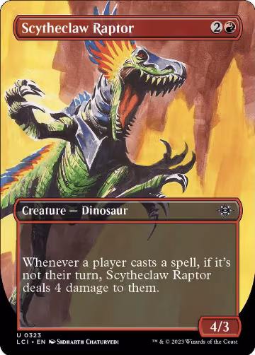 Scytheclaw Raptor (Borderless) (323), The Lost Caverns of Ixalan — Magic card price