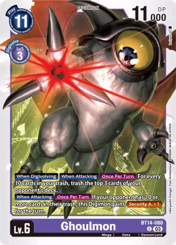 Ghoulmon (BT14-080 U), Blast Ace — Digimon card price