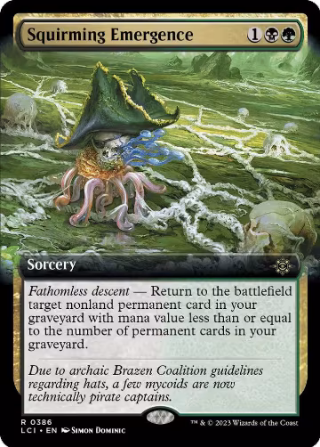 Squirming Emergence (Extended Art) (386), The Lost Caverns of Ixalan — Magic card price