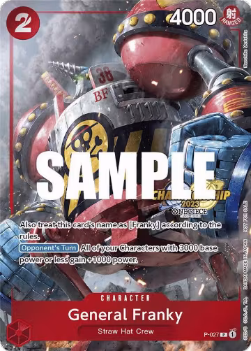 General Franky (CS 2023 Event Pack) (P-027), One Piece Promotion Cards — One Piece card price