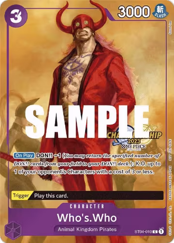 Who's.Who (CS 2023 Celebration Pack) (ST04-010), One Piece Promotion Cards — One Piece card price