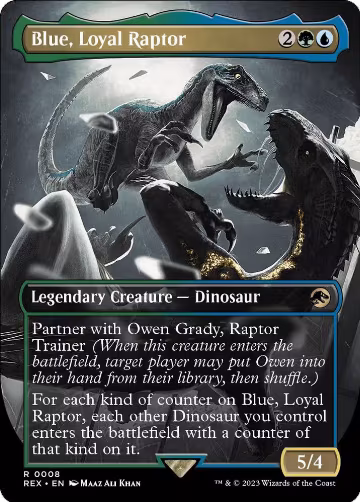 Blue, Loyal Raptor (Borderless) (8), Universes Beyond: Jurassic World Collection — Magic card price