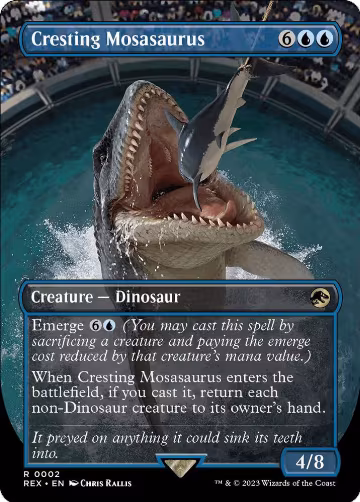 Cresting Mosasaurus (Borderless) (2), Universes Beyond: Jurassic World Collection — Magic card price