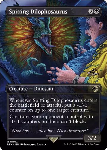 Spitting Dilophosaurus (Borderless) (3), Universes Beyond: Jurassic World Collection — Magic card price
