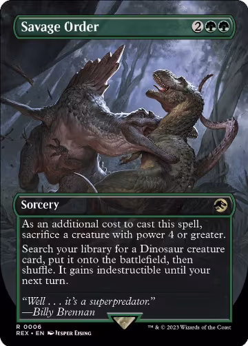 Savage Order (Borderless) (6), Universes Beyond: Jurassic World Collection — Magic card price