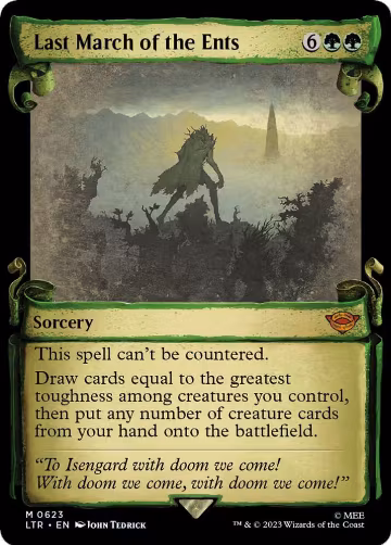 Last March of the Ents (Showcase Scrolls) (623), Universes Beyond: The Lord of the Rings: Tales of Middle-earth — Magic card price