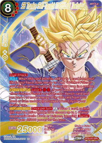 SS Trunks, Self-Taught Traditional Technique (SPR) (BT23-015), Perfect Combination — DB Super card price