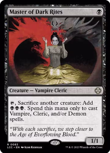 Master of Dark Rites (83), Commander: The Lost Caverns of Ixalan — Magic card price