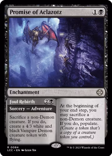 Promise of Aclazotz (84), Commander: The Lost Caverns of Ixalan — Magic card price