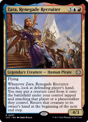 Zara, Renegade Recruiter (297), Commander: The Lost Caverns of Ixalan — Magic card price