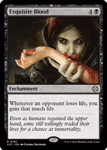 Exquisite Blood (195), Commander: The Lost Caverns of Ixalan — Magic card price