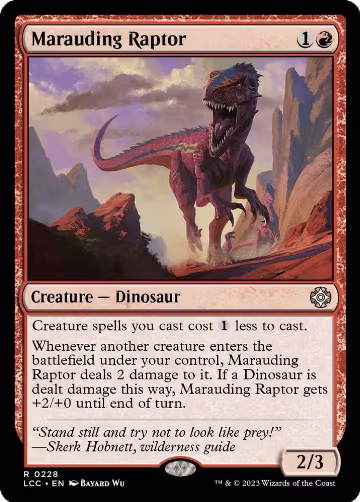 Marauding Raptor (228), Commander: The Lost Caverns of Ixalan — Magic card price