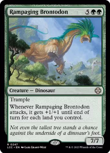 Rampaging Brontodon (247), Commander: The Lost Caverns of Ixalan — Magic card price