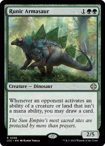 Runic Armasaur (256), Commander: The Lost Caverns of Ixalan — Magic card price
