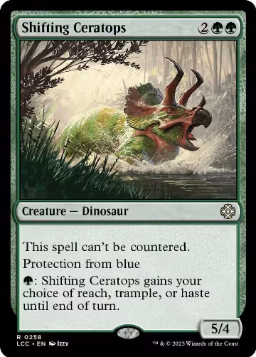 Shifting Ceratops (258), Commander: The Lost Caverns of Ixalan — Magic card price