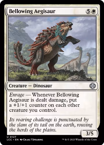 Bellowing Aegisaur (127), Commander: The Lost Caverns of Ixalan — Magic card price