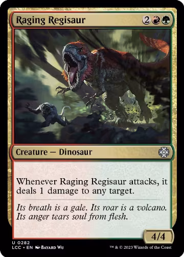 Raging Regisaur (282), Commander: The Lost Caverns of Ixalan — Magic card price