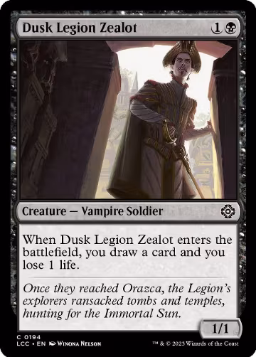 Dusk Legion Zealot (194), Commander: The Lost Caverns of Ixalan — Magic card price