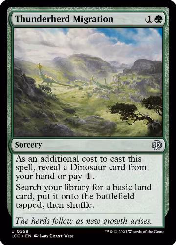 Thunderherd Migration (259), Commander: The Lost Caverns of Ixalan — Magic card price