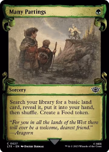 Many Partings (Showcase Scrolls) (627), Universes Beyond: The Lord of the Rings: Tales of Middle-earth — Magic card price