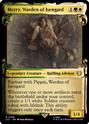 Merry, Warden of Isengard (Showcase Scrolls) (468), Commander: The Lord of the Rings: Tales of Middle-earth — Magic card price