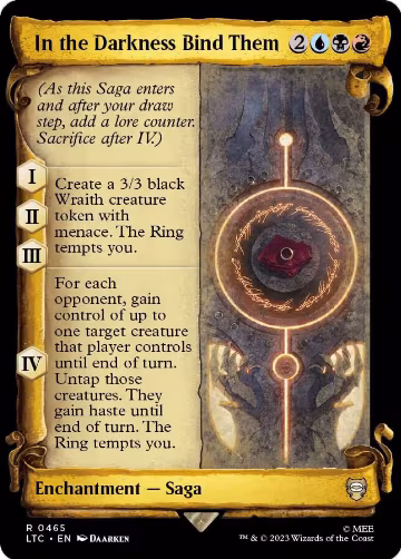 In the Darkness Bind Them (Showcase Scrolls) (465), Commander: The Lord of the Rings: Tales of Middle-earth — Magic card price