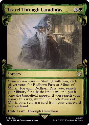 Travel Through Caradhras (Showcase Scrolls) (446), Commander: The Lord of the Rings: Tales of Middle-earth — Magic card price