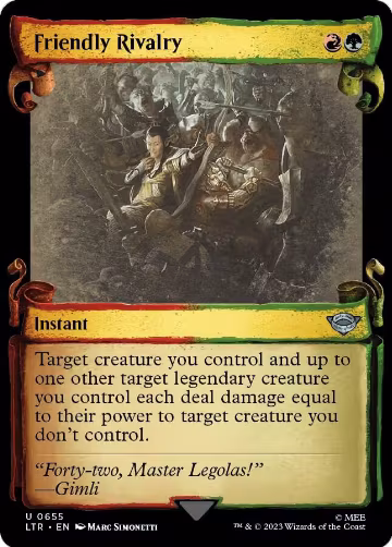 Friendly Rivalry (Showcase Scrolls) (655), Universes Beyond: The Lord of the Rings: Tales of Middle-earth — Magic card price