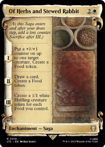 Of Herbs and Stewed Rabbit (Showcase Scrolls) (419), Commander: The Lord of the Rings: Tales of Middle-earth — Magic card price