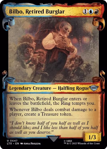 Bilbo, Retired Burglar (Showcase Scrolls) (647), Universes Beyond: The Lord of the Rings: Tales of Middle-earth — Magic card price