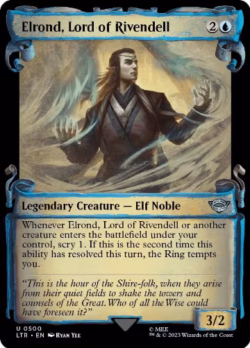 Elrond, Lord of Rivendell (Showcase Scrolls) (500), Universes Beyond: The Lord of the Rings: Tales of Middle-earth — Magic card price