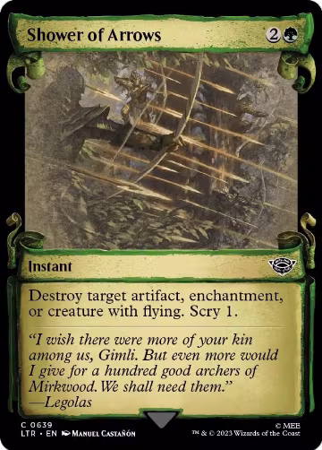 Shower of Arrows (Showcase Scrolls) (639), Universes Beyond: The Lord of the Rings: Tales of Middle-earth — Magic card price