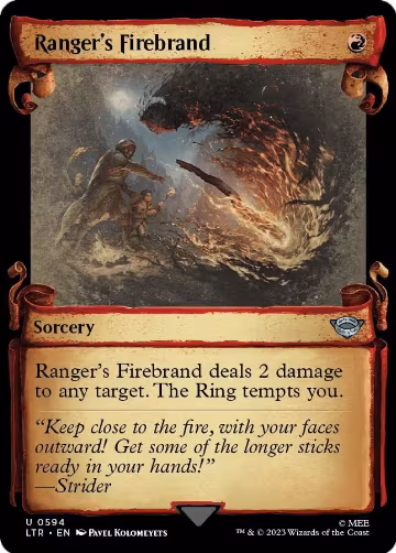 Ranger's Firebrand (Showcase Scrolls) (594), Universes Beyond: The Lord of the Rings: Tales of Middle-earth — Magic card price