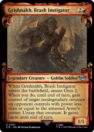 Grishnakh, Brash Instigator (Showcase Scrolls) (585), Universes Beyond: The Lord of the Rings: Tales of Middle-earth — Magic card price
