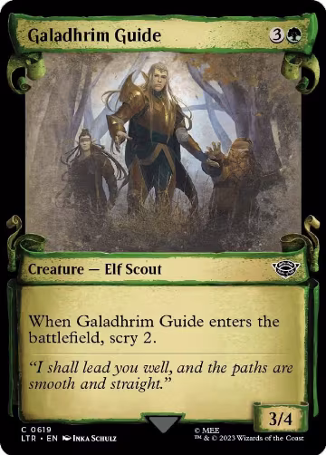 Galadhrim Guide (Showcase Scrolls) (619), Universes Beyond: The Lord of the Rings: Tales of Middle-earth — Magic card price