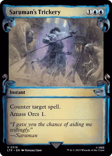 Saruman's Trickery (Showcase Scrolls) (519), Universes Beyond: The Lord of the Rings: Tales of Middle-earth — Magic card price