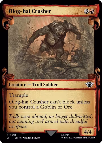 Olog-hai Crusher (Showcase Scrolls) (591), Universes Beyond: The Lord of the Rings: Tales of Middle-earth — Magic card price