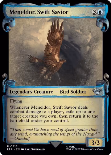 Meneldor, Swift Savior (Showcase Scrolls) (513), Universes Beyond: The Lord of the Rings: Tales of Middle-earth — Magic card price